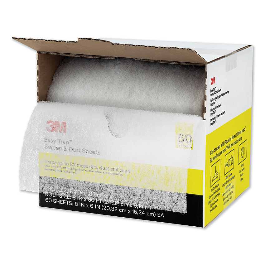 3M Easy Trap Duster, 8" x 30 ft, White, 60 Sheet Roll (59152W)