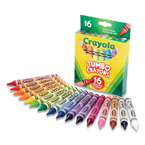 Crayola Jumbo Classpack Crayons, Assorted, 16/Box (24356800)