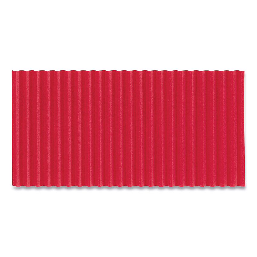 Pacon Corobuff Corrugated Paper Roll, 48" x 25 ft, Flame Red (0011031)