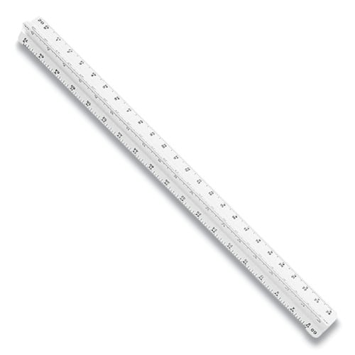 Staedtler Triangular Scale Plastic Architects Ruler, 12", White (274746