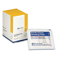 First Aid Only Sterile Gauze Pads, 4 x 4, 50/Box (J213)