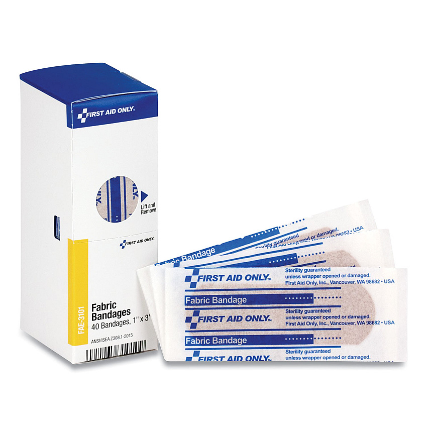 First Aid Only Fingertip Bandages, 1.75 x 2, 10/Box (1010)