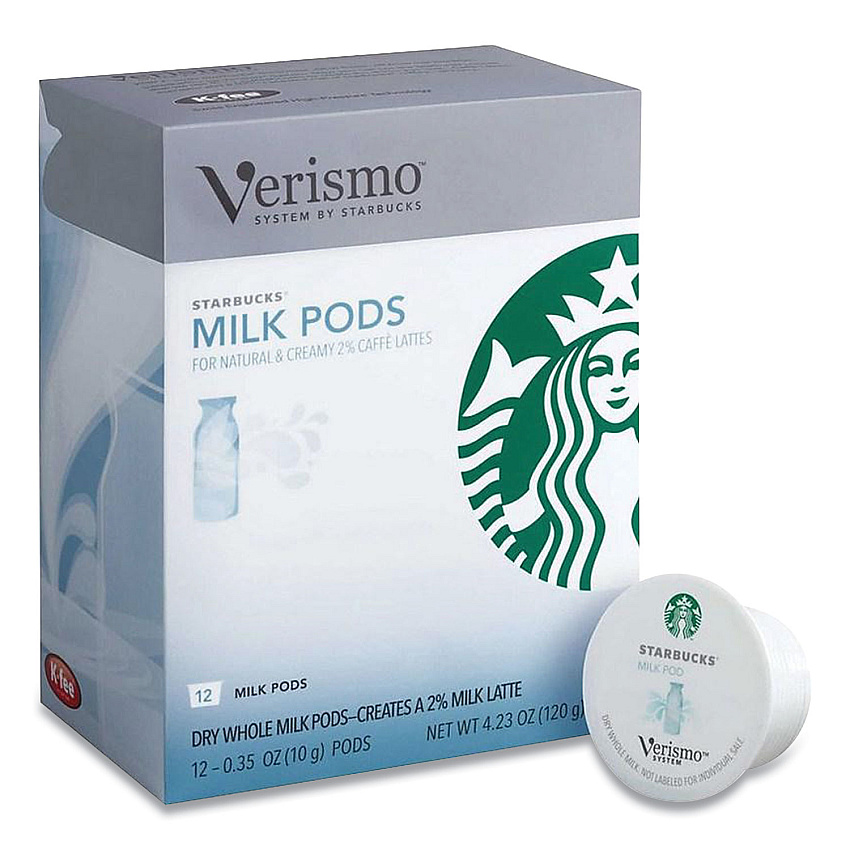 Starbucks Verismo Milk Pods, 0.35 oz, 12/Box (284922)