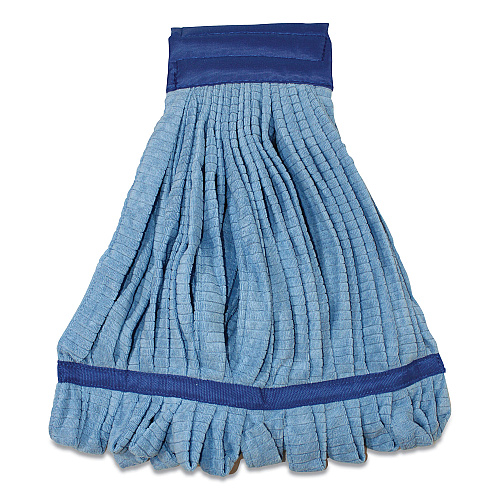 Impact Microfiber Tube Wet Mops, Large, 5" Headband, Blue, 12/Carton (LF0003)