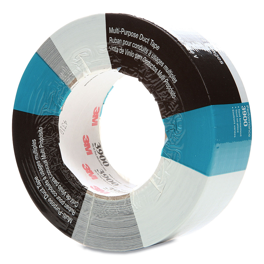 3M 3900 Multi-Purpose Duct Tape, 3" Core, 48 mm x 54.8 m, Silver