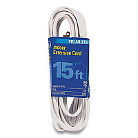 GE Indoor Extension Cord, 15 ft, 13 A, White (50554)