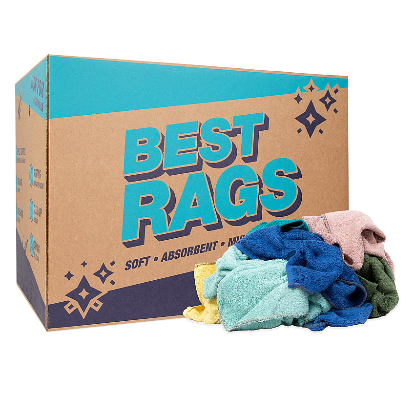 C60 Shop Towel Size Terry Wipers Colors - 50lb Box (N-C60-50)