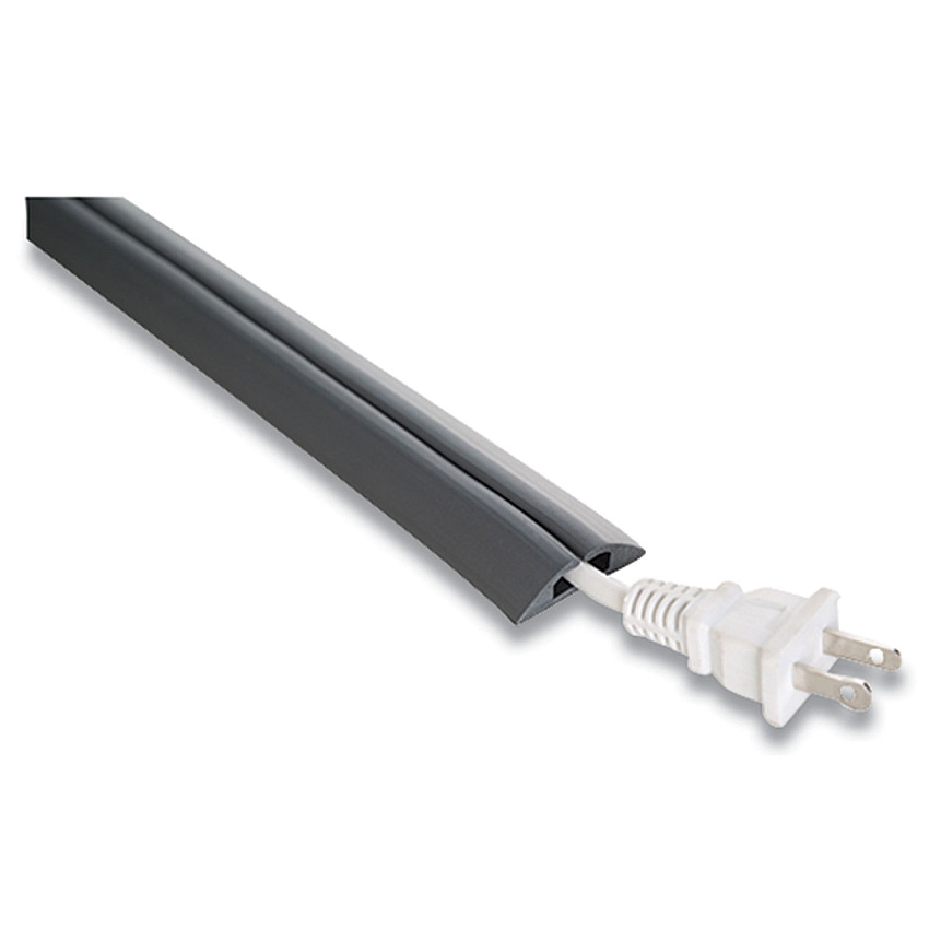 UT Wire Compact Cord Protector and Concealer, 1.6" x 5 ft, Gray (UTWCPM5GY)