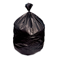 Heritage Eco Blend Max Can Liners, 30 gal, 1 mil, 30" x 36", Black, 25 Bags/Roll, 8 Rolls/Carton (L6036YKER1)