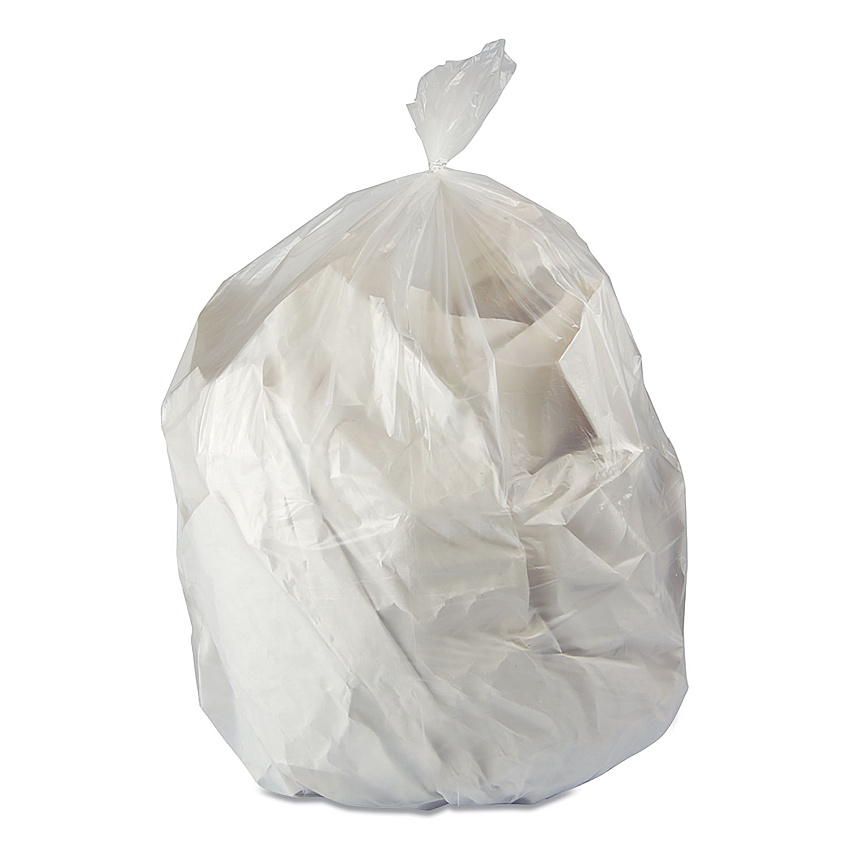 Heritage Linear Low-Density Can Liners, 60 gal, 4 mil, 38" x 63", Clear, 35/Carton (K7663GC)
