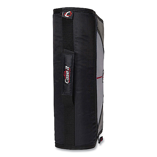 Case it Mighty Zip Tab Binder, 3 Rings, 3" Capacity, 11 x 8.5, Black (D146BLACK)