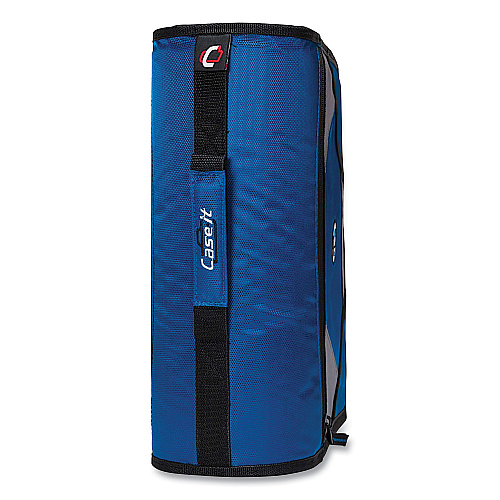 Case it King Size Mighty Zip Tab Binder, 3 Rings, 4" Capacity, 11 x 8.5, Blue (D186BLU)