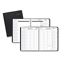 AT-A-GLANCE Triple View Weekly Vertical-Column Format Appointment Book, 11 x 8.25, Black Cover, 12-Month (Jan to Dec): 2026 (70950V05)