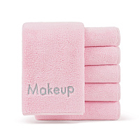 Coral Fleece Makeup Washcloth 13x13 Pink - Pack Of 6 (PNP-MU-PINK)