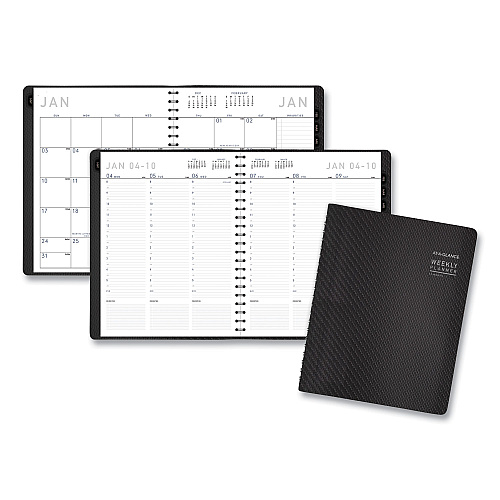 AT-A-GLANCE Contemporary Weekly/Monthly Planner, Vertical-Column Format, 11 x 8.25, Graphite Cover, 12-Month (Jan to Dec): 2026 (70950X45)