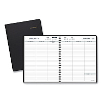 AT-A-GLANCE Weekly Planner Ruled for Open Scheduling, 8.75 x 6.75, Black Cover, 12-Month (Jan to Dec): 2026 (7085505)