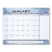 AT-A-GLANCE Slate Blue Desk Pad, 22 x 17, Blue Sheets, Clear Corners, 12-Month (Jan to Dec): 2026 (89701)