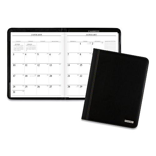 AT-A-GLANCE Executive Monthly Padfolio, 11 x 9, Black Cover, 13-Month: Jan 2026 to Jan 2027 (7029005)