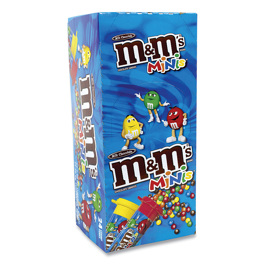 M&M's Milk Chocolate Mini Tubes, 1.08 oz, 24 Tubes/Box (20900061)