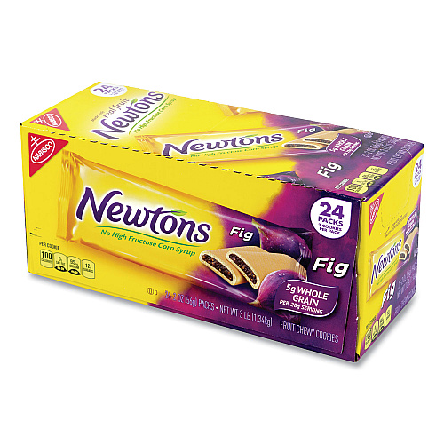 Nabisco Fig Newtons, 2 oz Pack, 2 Cookies/Pack 24 Packs/Box (22000462)