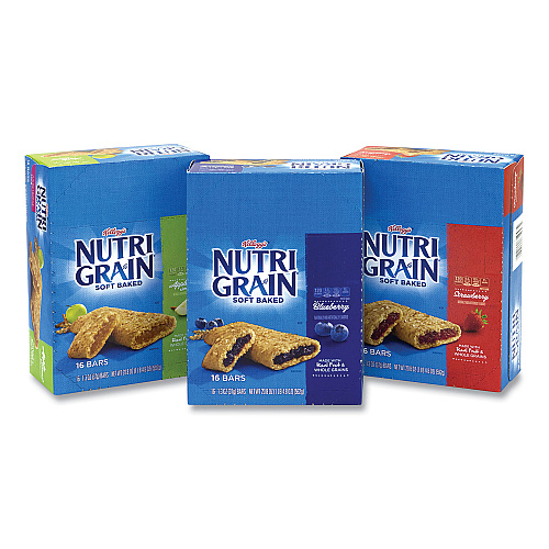 Kellogg's Nutri-Grain Soft Baked Breakfast Bars, Assorted, 1.3 oz Bar, 48/Carton (22000508)