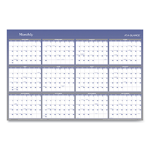 AT-A-GLANCE Vertical/Horizontal Erasable Quarterly/Monthly Wall Planner, 32 x 48, 12-Month (Jan to Dec): 2026 (A1152)