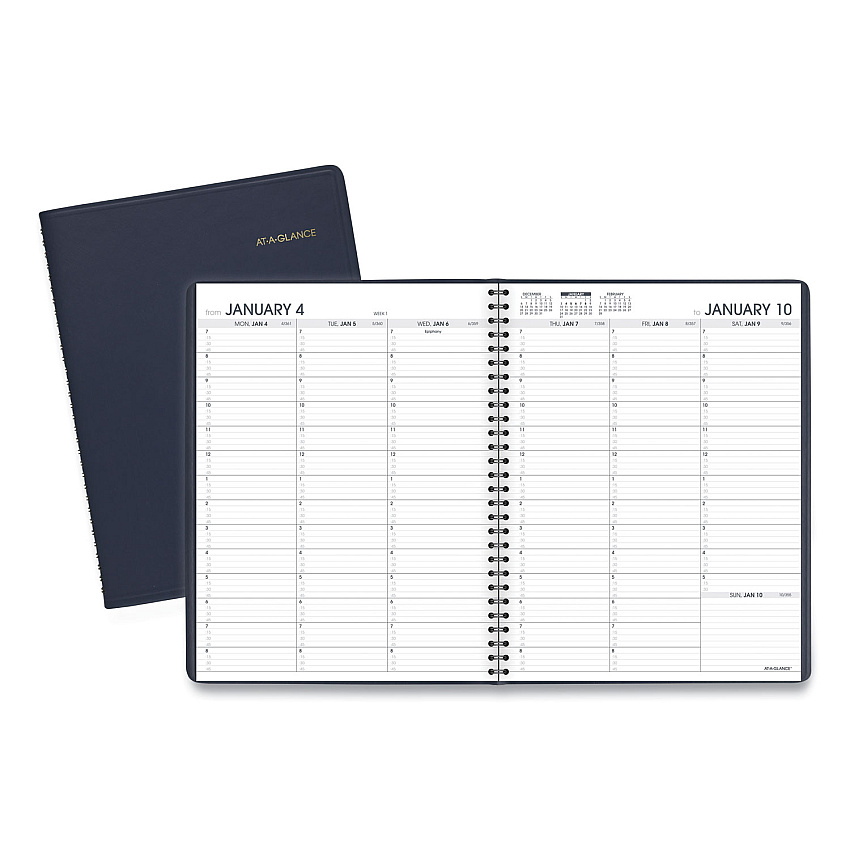 AT-A-GLANCE Weekly Appointment Book, 11 x 8.25, Navy Cover, 13-Month: Jan 2026 to Jan 2027 (7095020)