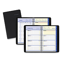 AT-A-GLANCE QuickNotes Weekly Block Format Appointment Book, 8.5 x 5.5, Black Cover, 12-Month (Jan to Dec): 2026 (760205)