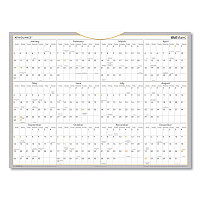 AT-A-GLANCE WallMates Self-Adhesive Dry Erase Yearly Planning Surfaces, 24 x 18, White/Gray/Orange Sheets, 12-Month (Jan to Dec): 2026 (AW506028)