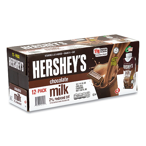 Hershey's 2% Reduced Fat Chocolate Milk, 11 oz, 12/Carton (22000811)