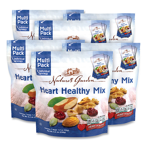 Nature's Garden Healthy Heart Mix, 1.2 oz Pouch, 7 Pouches/Pack, 6 Packs/Carton (29400006)