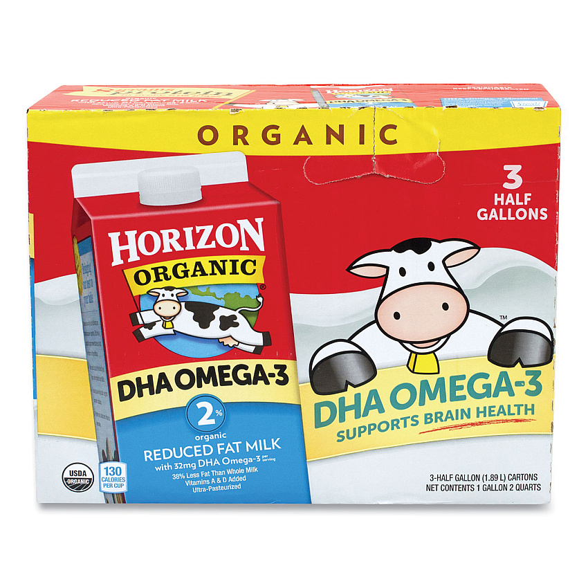Horizon Organic Organic 2% Milk, 64 oz Carton, 3/Carton (90200055)