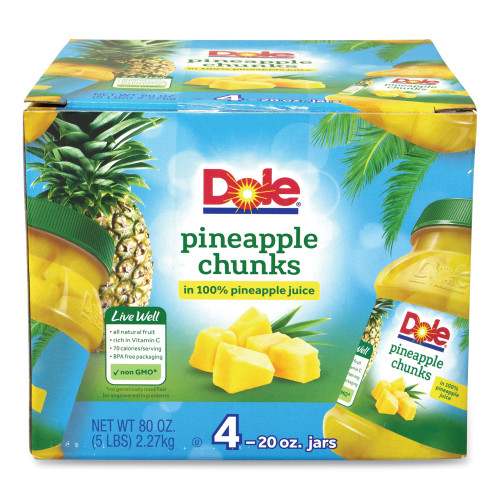 Dole Pineapple Chunks, 20 Ounce (Pack of 4)