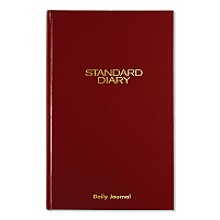 AT-A-GLANCE Standard Diary Daily Journal, 2026 Edition, Wide/Legal Rule, Red Cover, (210) 12 x 7.75 Sheets (SD37713)