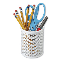 Artistic Urban Collection Punched Metal Pencil Cup, 3.5