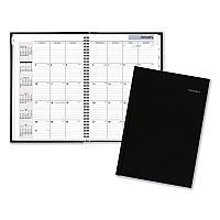AT-A-GLANCE DayMinder Hard-Cover Monthly Planner, Ruled Blocks, 11.75 x 8, Black Cover, 14-Month: Dec 2025 to Jan 2027 (G470H00)