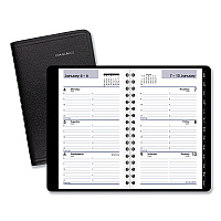 AT-A-GLANCE DayMinder Weekly Pocket Appointment Book with Telephone/Address Section, 6 x 3.5, Black Cover, 12-Month (Jan to Dec): 2026 (G25000)