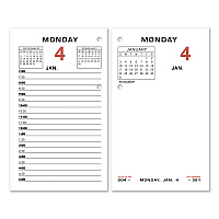 AT-A-GLANCE Two-Color Desk Calendar Refill, 3.5 x 6, White Sheets, 12-Month (Jan to Dec): 2026 (E01750)