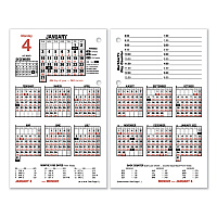 AT-A-GLANCE Burkhart's Day Counter Desk Calendar Refill, 4.5 x 7.38, White Sheets, 12-Month (Jan to Dec): 2026 (E71250)