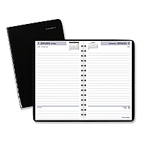 AT-A-GLANCE DayMinder Daily Appointment Book, 8 x 5, Black Cover, 12-Month (Jan to Dec): 2026 (SK4600)
