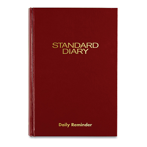 AT-A-GLANCE Standard Diary Daily Reminder Book, 2026 Edition, Medium/College Rule, Red Cover, (201) 8.25 x 5.75 Sheets (SD38913)