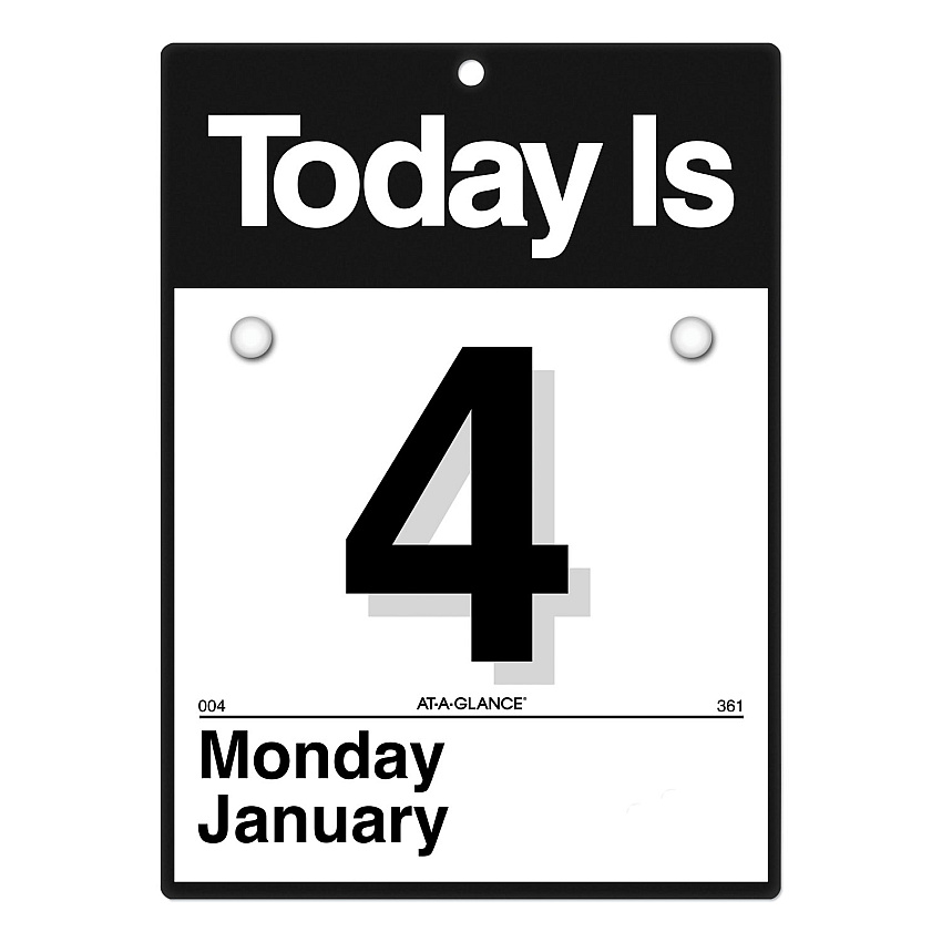 AT-A-GLANCE Today Is Wall Calendar, 6.63 x 9.13, White Sheets, 12-Month (Jan to Dec): 2026 (K100)