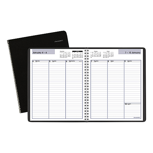 AT-A-GLANCE DayMinder Weekly Planner, Vertical-Column Format, 8.75 x 7, Black Cover, 12-Month (Jan to Dec): 2026 (G59000)