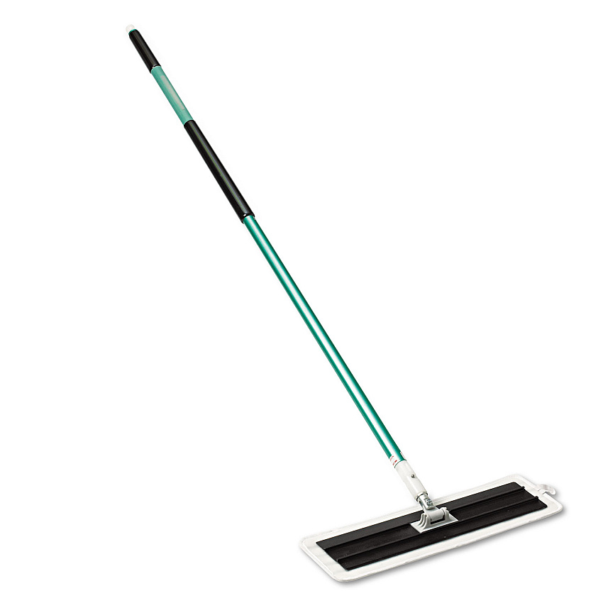 3M Easy Scrub Flat Mop Tool, 16" Microfiber Head, 54" Green Aluminum Handle (55593)