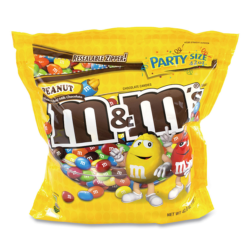 M&M's SUP Party Bag Peanut, 42 oz Bag, 2 Bags/Pack (20901304)