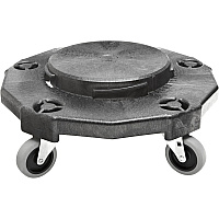 Gator Dolly, Rolling Dolly For Trash Removal, Heavy-duty Structural Foam Molded Base, 3-inch Non-marking Swivel Casters, 300 Lb. Capacity, 18” Diameter, Fits 20, 32, 44, & 55-gallon Cans, Case Of 2 (7704)