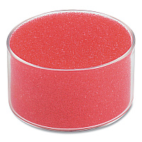 Officemate Sponge and Cup Moistener, 3" Diameter x 1.5"h, Red (99920)