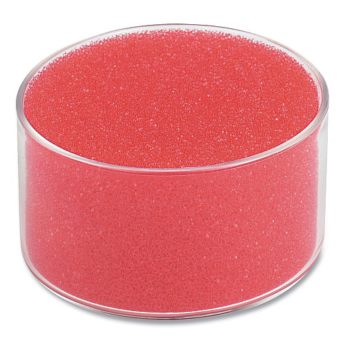 Officemate Sponge and Cup Moistener, 3" Diameter x 1.5"h, Red (99920)
