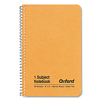 Oxford One-Subject Notebook, Narrow Rule, Natural Kraft Cover, (80) 8 x 5 Sheets (25401R)