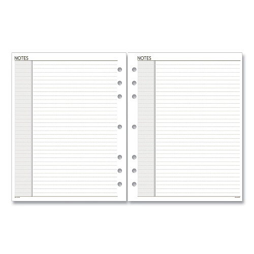 AT-A-GLANCE Lined Notes Pages for Planners/Organizers, 8.5 x 5.5, White Sheets, Undated (011200)